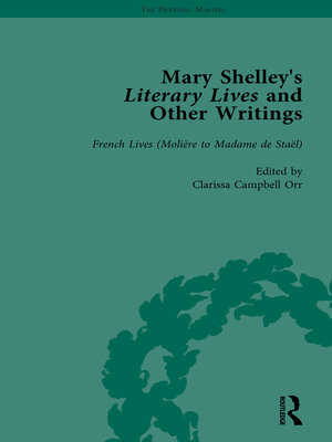 cover image of Mary Shelley's Literary Lives and Other Writings, Volume 3